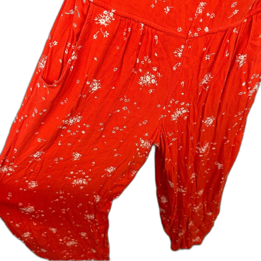 Free People Festive Orange Sweet In The Streets Overalls NWT Size XS Coastal - Picture 9 of 16
